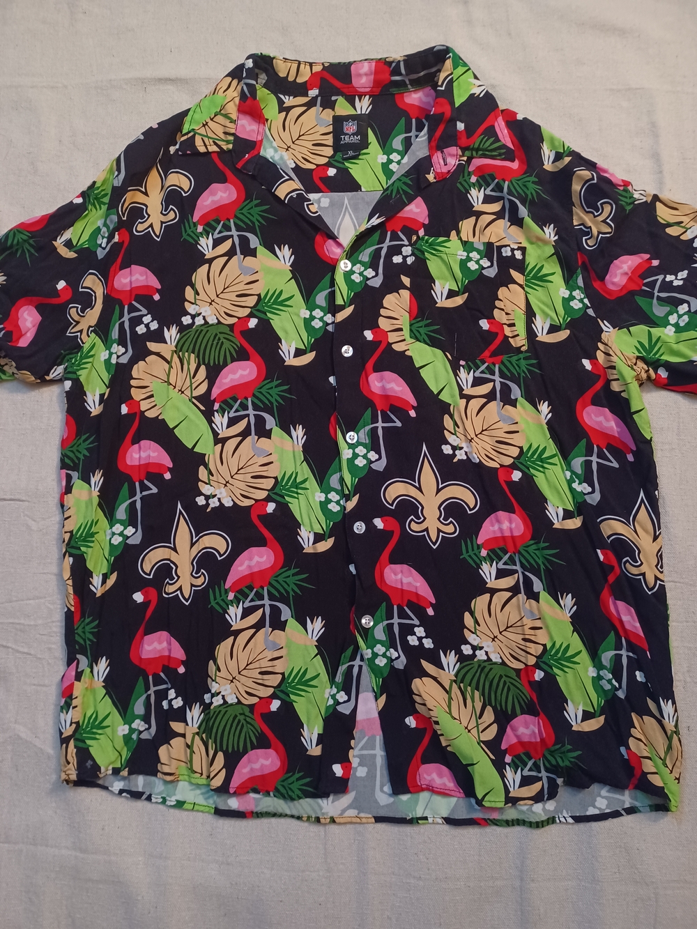 NFL New Orleans Saints Tropical Print Shirt Women's Size XL
